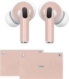 kwmobile discrete oordopjes-stickers voor Apple Airpods Pro 2 / Pro 1 Huidkleurige vinylstickers voor in-ear oordopjes - Tone57