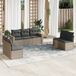 Maison Exclusive - Ensemble de jardin, 7 pièces, avec coussins, gris, en polyrotin