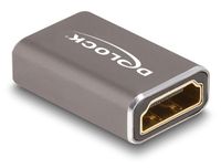 DeLOCK 60078 HDMI Adapter Female to Female 8K 60 Hz Grijs Metaal