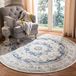 Safavieh Evoke Collection EVK220C Vintage Oriental Ivoor en Blue Ronde Area Vloerkleed (16,7 cm diameter)