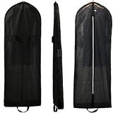 HIMRY® 5x Ademende Opvouwbare Kledinghoes Beschermhoes 150 cm lang, Zwart