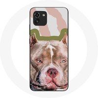 Maniacase Etui voor Samsung Galaxy A03 Bruine Pitbull Hond