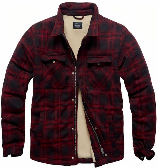 Vintage Industries Class Sherpa Heren Jas Rood S
