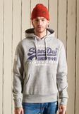 Superdry Sweat à Capuche Homme Vintage Logo en Coton bio Gris Taille : S