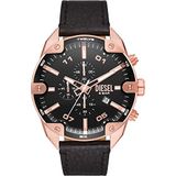 Diesel Spiked herenhorloge, chronograaf uurwerk met siliconen band, roestvrij staal of leer