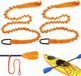 BeltAvenue Holding B.V. Ligne de sécurité pour pagaie de kayak et canoë - 2 pièces | Élastique et avec mousqueton | Cordon de sécurité pour pagaie