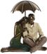 Home ESPRIT Decoratief figuur groen goud paar 15 x 11,5 x 12 cm