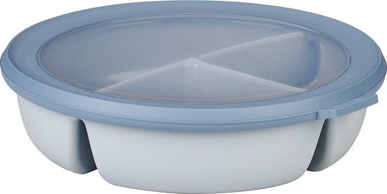 Mepal Cirqula Bento Bowl - 3-vaks - 1L - Nordic Blue