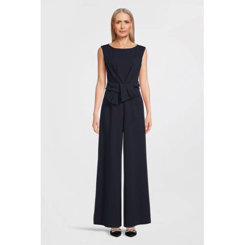 Vera Mont jumpsuit with button detail dark blue