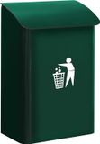 Arregui Hangende prullenbak | Stalen prullenbak | Groen | 18L