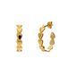 Lucardi Dames Stainless steel goldplated oorringen harten