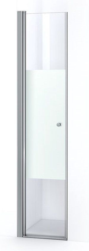Maxaro Zircon Comfort Douchedeur - 50 cm - Chroom - Helder Glas met Matte Strook