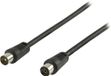 Microconnect Goobay Zwarte coaxkabel - rechte connectoren - 7,5 meter