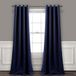 Lush Decor Insulated Grommet Blackout Window Curtain Panels, Pair, 52" W x 120" L, Navy