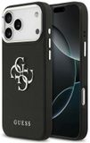 Guess Étui Pour iPhone 17 Pro Logo Grainé 4G Magnétique Avec Logo