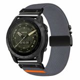 By Qubix - Geschikt voor Garmin bandje - 20mm Quickfit - Nylon bandje met parachute sluiting - Grijs - Geschikt voor Garmin Instinct E - 40mm