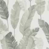 A.S. Création GROTE BLADEREN BEHANG | Botanisch - groen wit - Vliesbehang