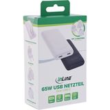 InLine 31519B 65W USB-reisvoeding, plat, dubbele USB-C, PD, PPS, voor reizen en kantoor, zwart
