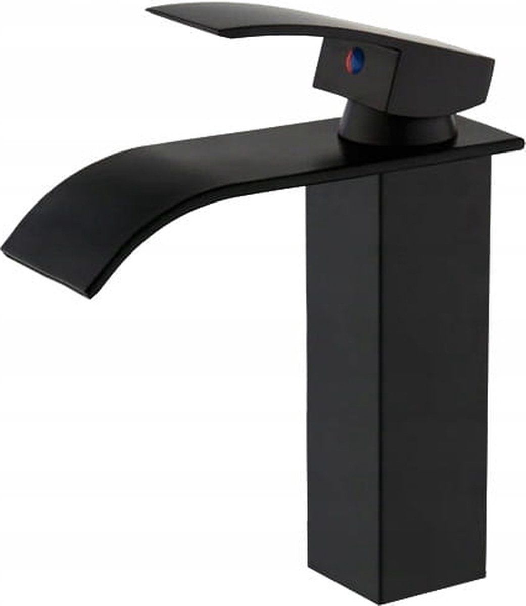 Viking Choice Wastafelkraan Badkamer - Zwart - Messing - 18cm