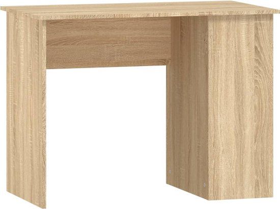vidaXL Bureau 100x55x75 cm bewerkt hout sonoma eikenkleurig