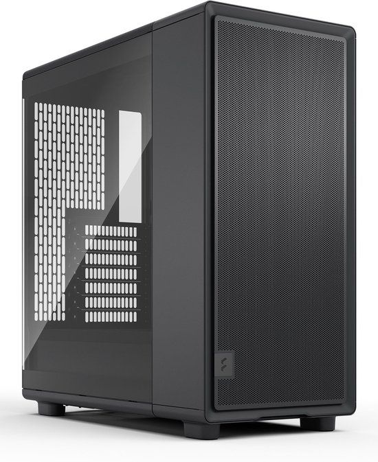 Fractal Design Epoch Zwart – Licht getint gehard glazen zijpaneel – Gaming-pc-behuizing – Mesh-frontpaneel – Drie Momentum 12-ventilatoren inbegrepen – Ruim interieur – Ondersteuning voor ATX/mATX/ITX