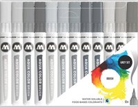 Molotow Aqua Color Brush Marker Grey Set - 12 grijstinten - Brushpen
