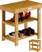 Casaria Schoenenrek - Zitbank 3 Schappen 50x30x46cm – Acaciahout