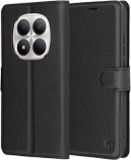 Techsuit Hoesje geschikt voor Xiaomi Redmi Note 15 Pro 5G - Leather Folio Book Wallet Case - Zwart