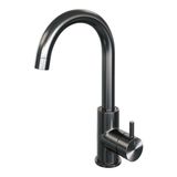 Brauer Gunmetal Edition Hoge Opbouw Wastafelmengkraan met Draaibare Ronde Uitloop Model B Gunmetal Geborsteld PVD