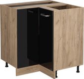 Vicco R-Line Hoekkast – 75.6 cm, WB Eik Zwart hoogglans