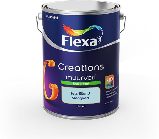 FLEXA Creations Muurverf - Extra Mat - Iets Eiland - 5 liter