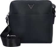 GUESS Saffiano Top Zip Crossbody Bag Black Zwart