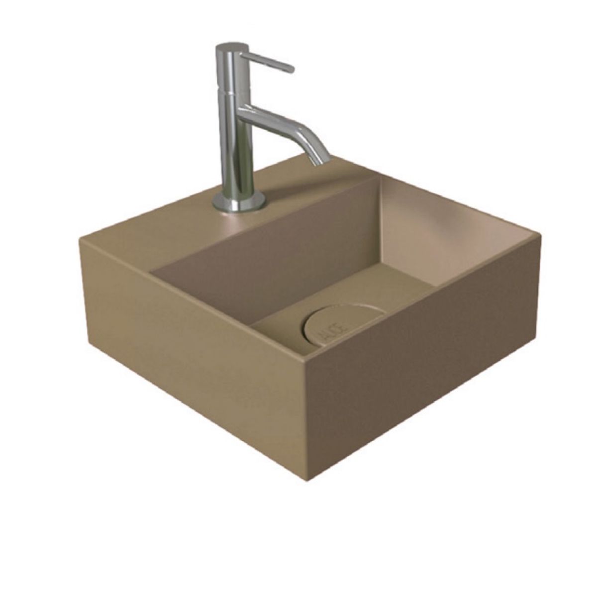 Salenzi Fontein Spy 30x30cm Mat Beige met Clickwaste