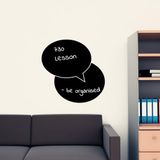 Ambiance Sticker Schoolbord muursticker - uitwisbare zelfklevende muurstickers - DIALOOGBELLETJES - 90x90cm