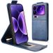 Xiaomi Étui à rabat vertical 17 Pro Max avec support - Bleu foncé