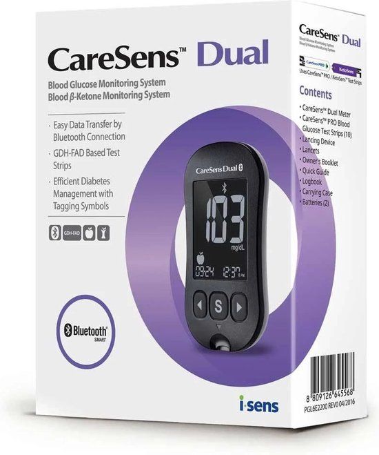 CareSens Dual glucose en ketonen meter startpakket (mmol/L)
