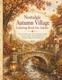 Nostalgic Autumn Village Coloring Book for Adults: 50 Cozy Fall Scenes