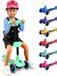 SereneLife Kinderstep – 3-Wiel Step – Opvouwbare Kinderstep met Verstelbare Hoogte – LED Verlichting – Verstelbaar Stuur – Antislip Voetplaat – Step voor Jongens en Meisjes
