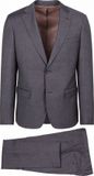 Suitable Sharkskin Kostuum Wol Aubergine - Maat 46 - Heren