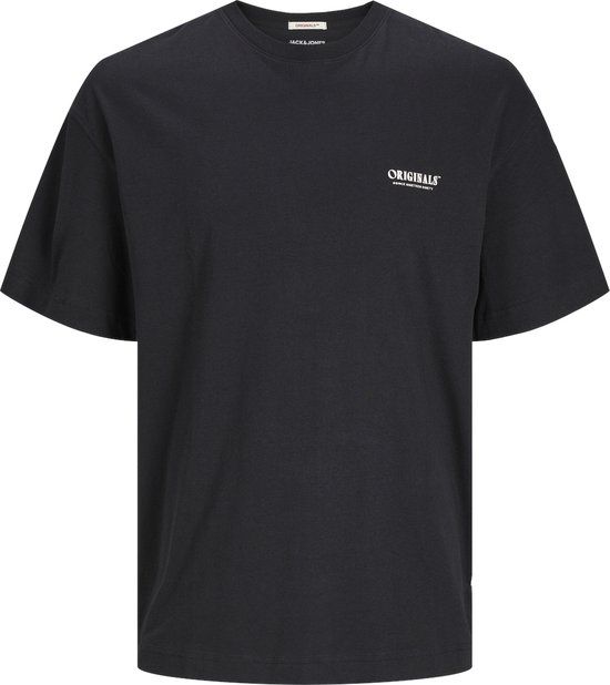 Jack & Jones Jormykonos Geo Back Tee SS Crew Neck T-shirt - Black - Men's Size M