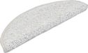 vidaXL Tapis d'escalier 15 pièces 56 x 17 x 3 cm blanc demi-rond