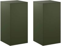 vidaXL Plantenstandaard 2 stuks Olijfgroen 40 x 40 x 80 cm Staal