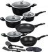 Klausberg 7322 set de casseroles – 15 pièces – Aluminium forgé – Toutes sources de chaleur