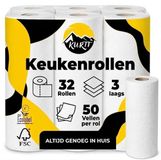 KURTT Keukenrollen (3 Laags) 32 Rollen Voordeelverpakking