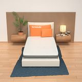 AILIME SRL Geheugenmatras voor eenpersoonsbed, 85 x 195 cm, hoogte 30 cm, afneembare overtrek, orthopedisch medisch hulpmiddel, cabrio matras
