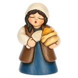 THUN - Blauwe kruidenhandelaar van keramiek, 4,9 x 4,6 cm, hoogte 7,9 cm, collectie kribbe Classico