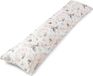 BeiJingLiangPinJiaZuoKeJiWenHuaFaZhanYouXianG Coussin de lit, 145 x 40 cm, Coton, Rose, Blanc