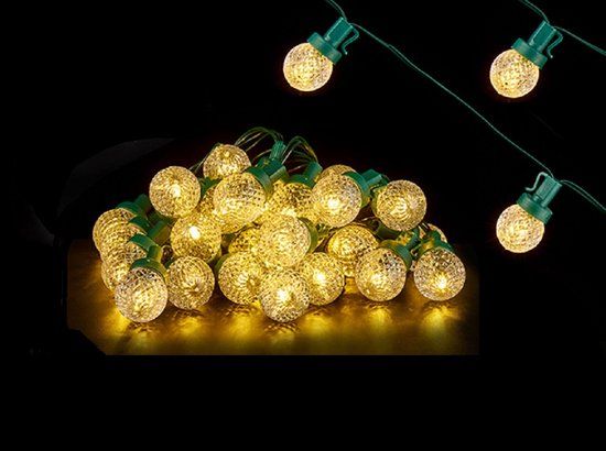 Krist+ Lichtsnoer - 30 LED Bolletjes - Warm Wit - 600 cm - Batterij