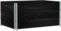 vidaXL Plantenbak 120x80 cm massief grenenhout zwart