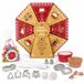WDMT Spies Trading Patisserie Adventskalender met 8 Bakverrassingen – Cadeauwiel met Bakaccessoires, Spuitzak en Spuitmondjes – Kerstcadeau – Beige